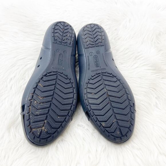 Crocs 7 Women's Black Cap Toe Slip On Flat Heel Casual Ballet Shoes - Picture 9 of 11